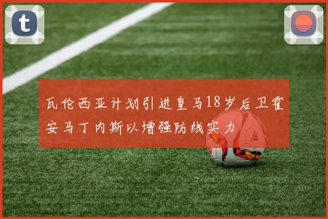 瓦伦西亚计划引进皇马18岁后卫霍安马丁内斯以增强防线实力